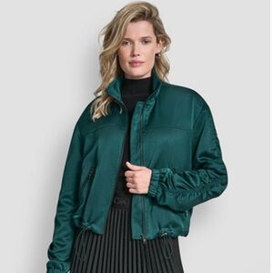 DKNY Deep Teal Bomber Jacket